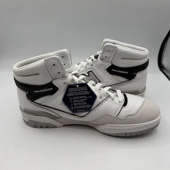 New Balance 650R Angora Pack Shoes Mens Size 9 D White Black Sneakers BB650RWH